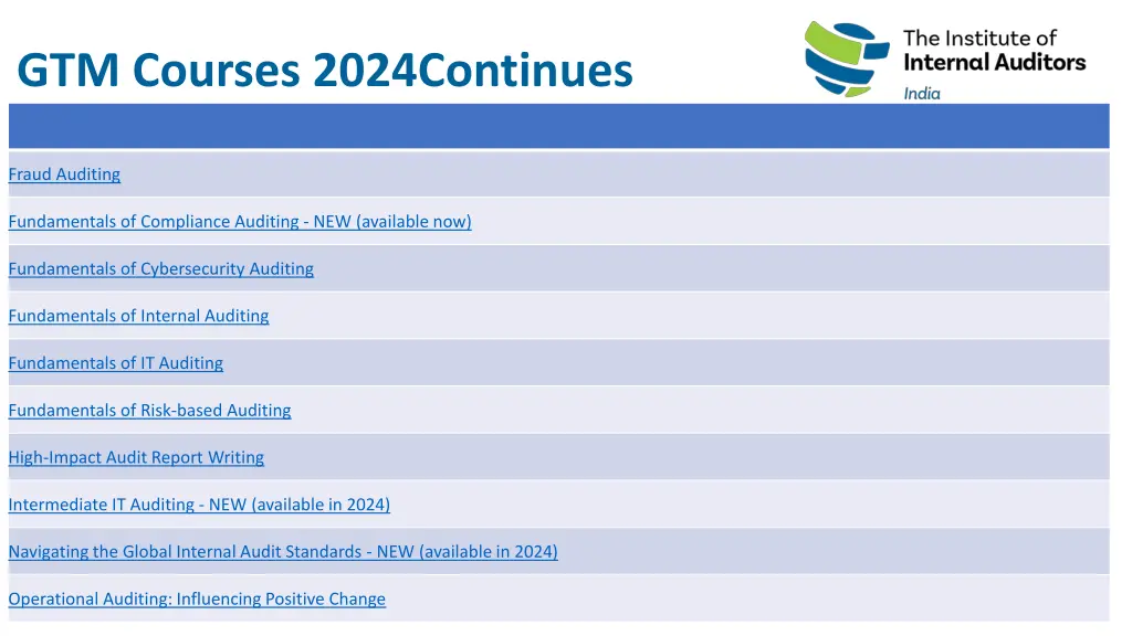 gtm courses 2024continues