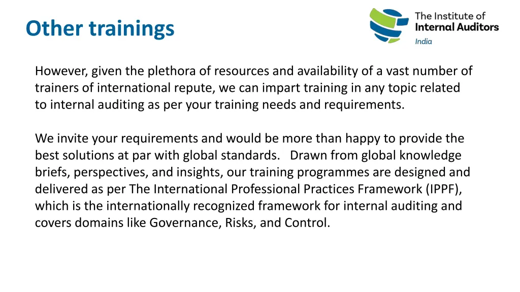 other trainings