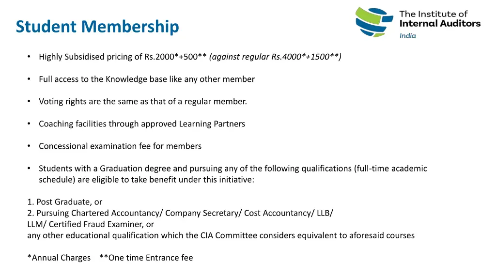 student membership