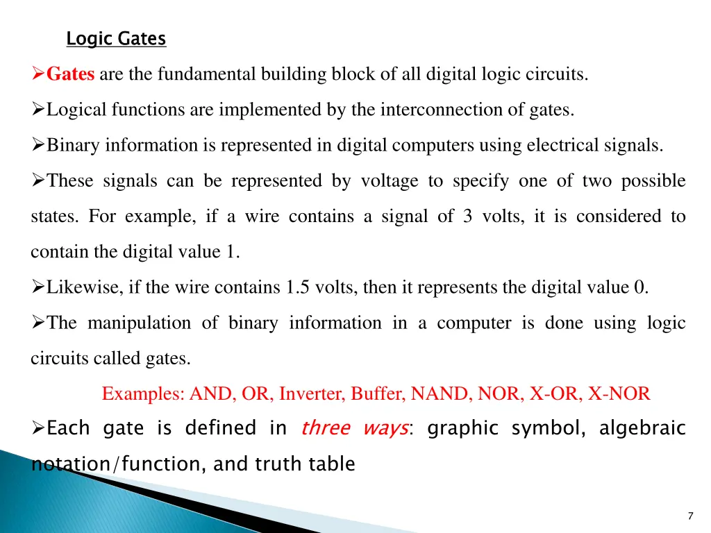 logic gates gates are the fundamental building