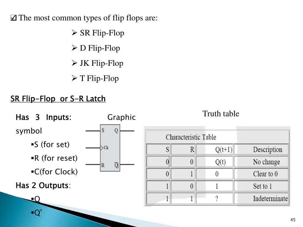 the most common types of flip flops are