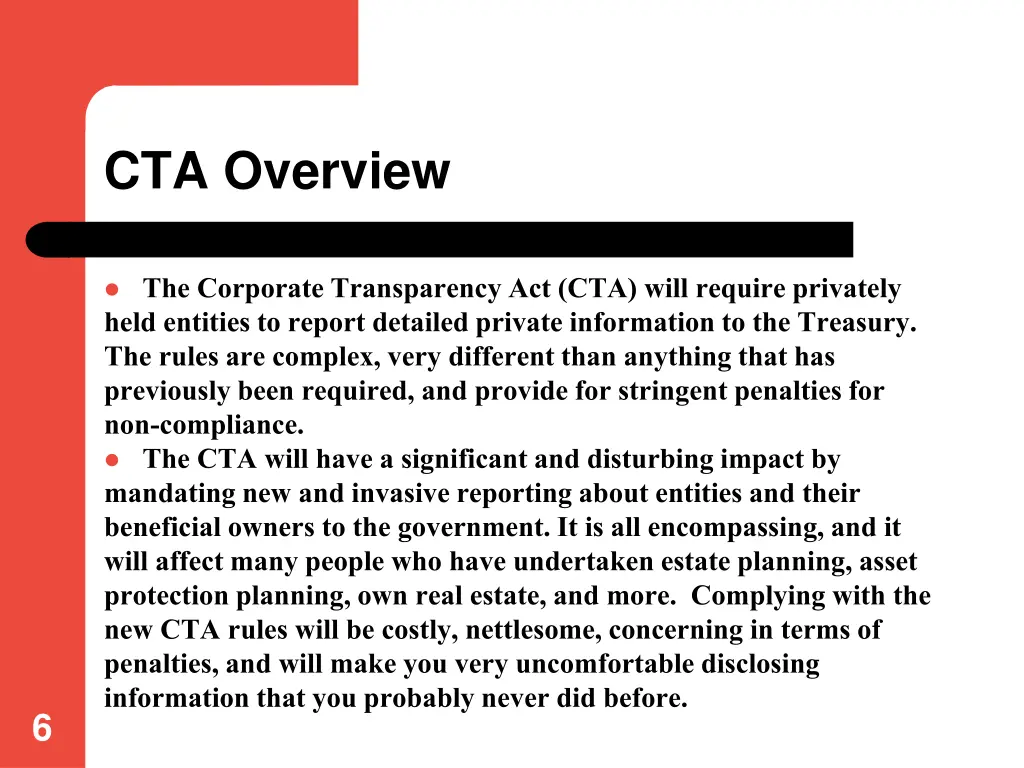cta overview