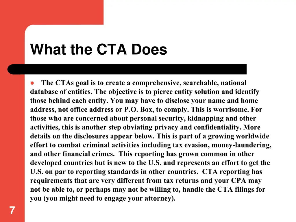 what the cta does