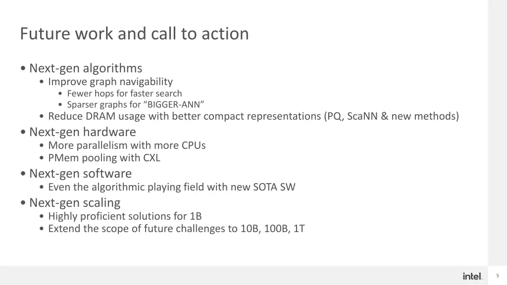 future work and call to action
