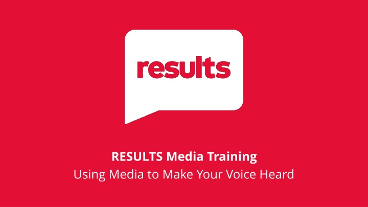 results media training using media to make your