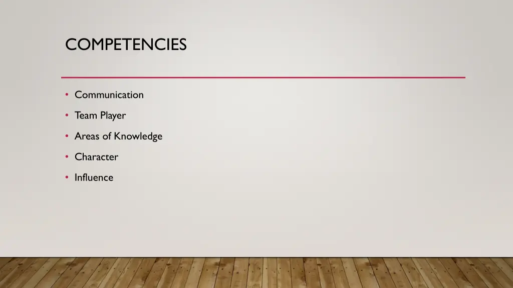 competencies