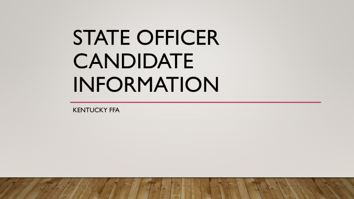state officer candidate information
