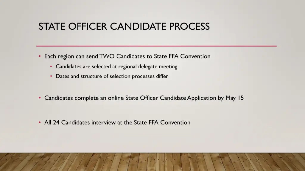 state officer candidate process