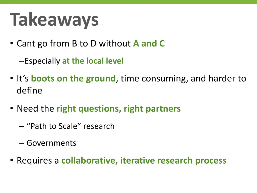 takeaways
