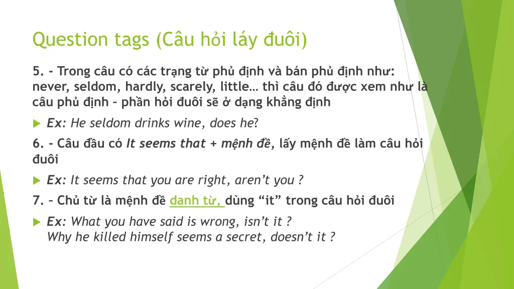 question tags c u h i l y u i 1