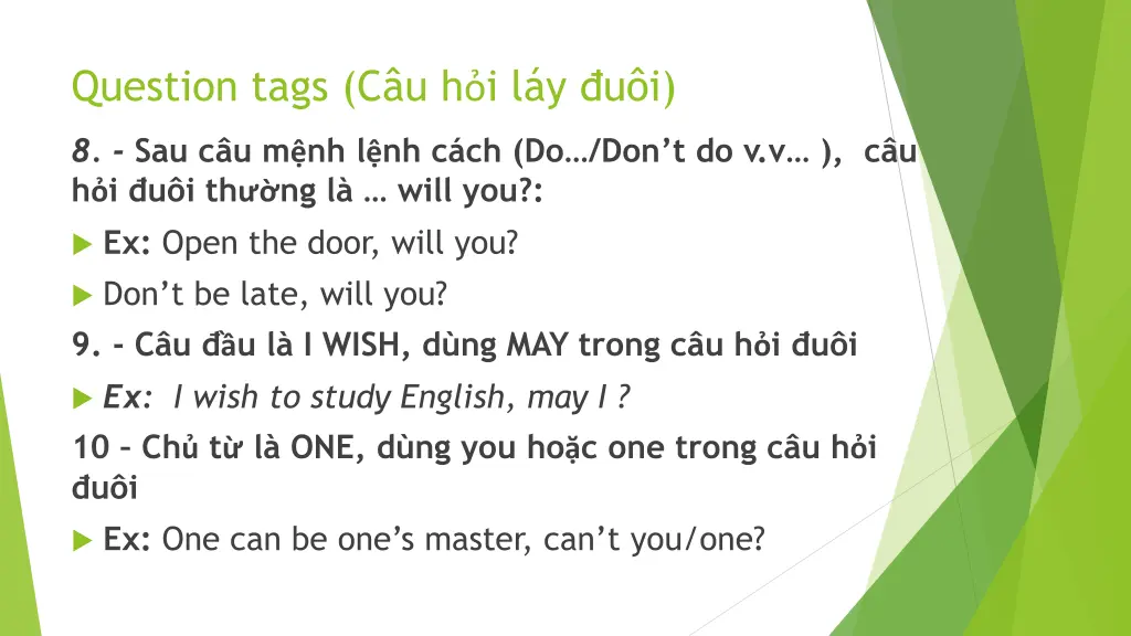 question tags c u h i l y u i 2