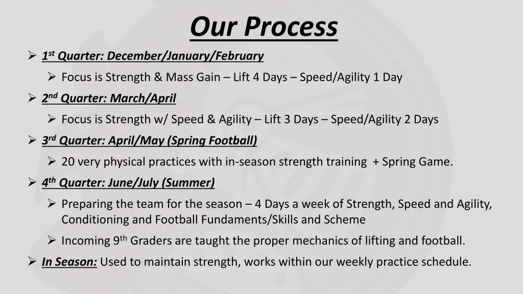 our process