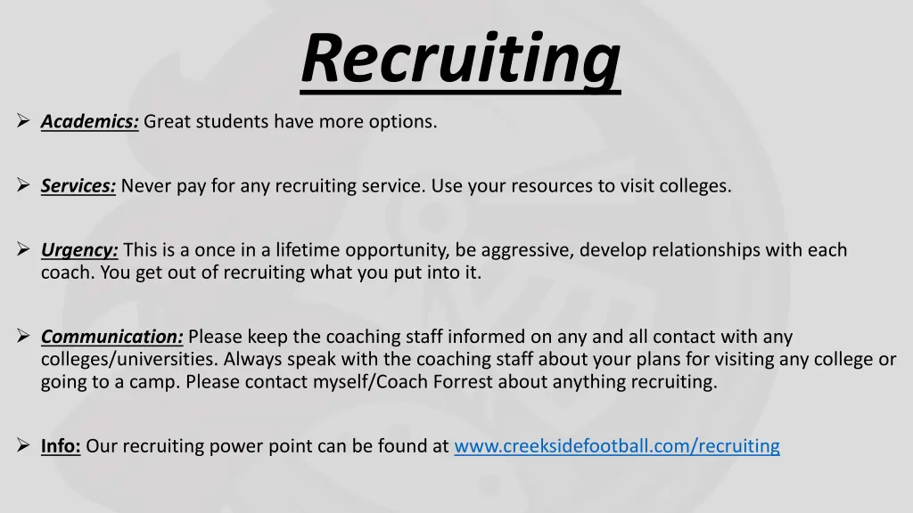 recruiting