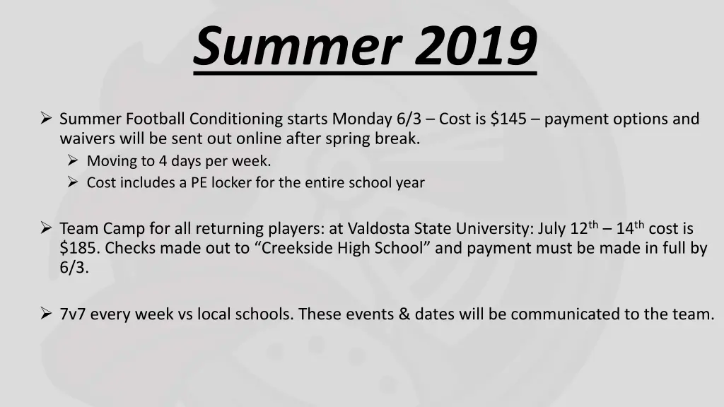 summer 2019