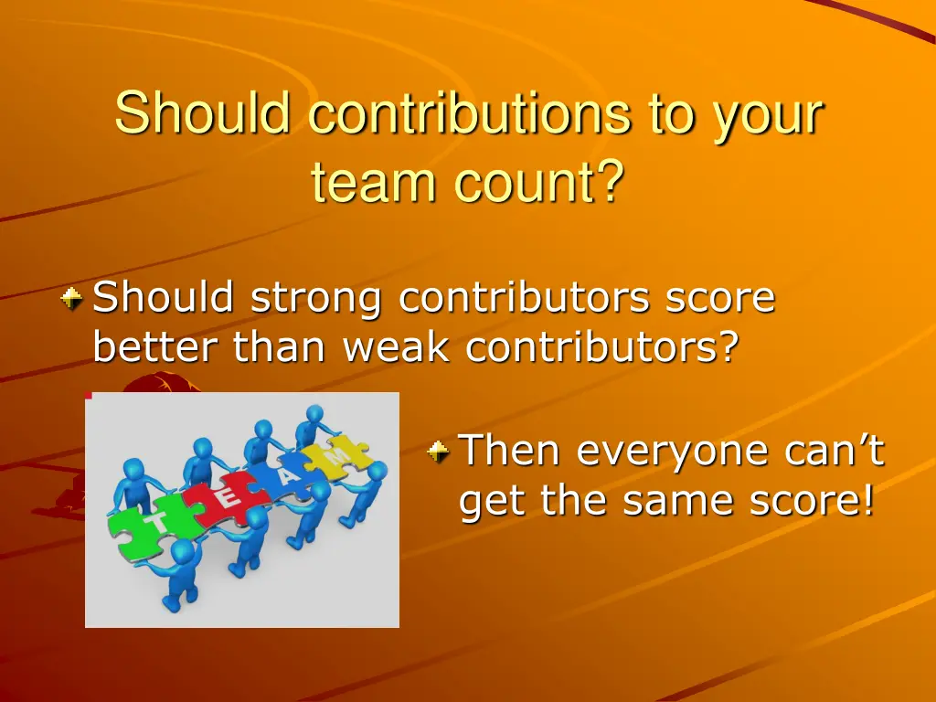 should contributions to your team count