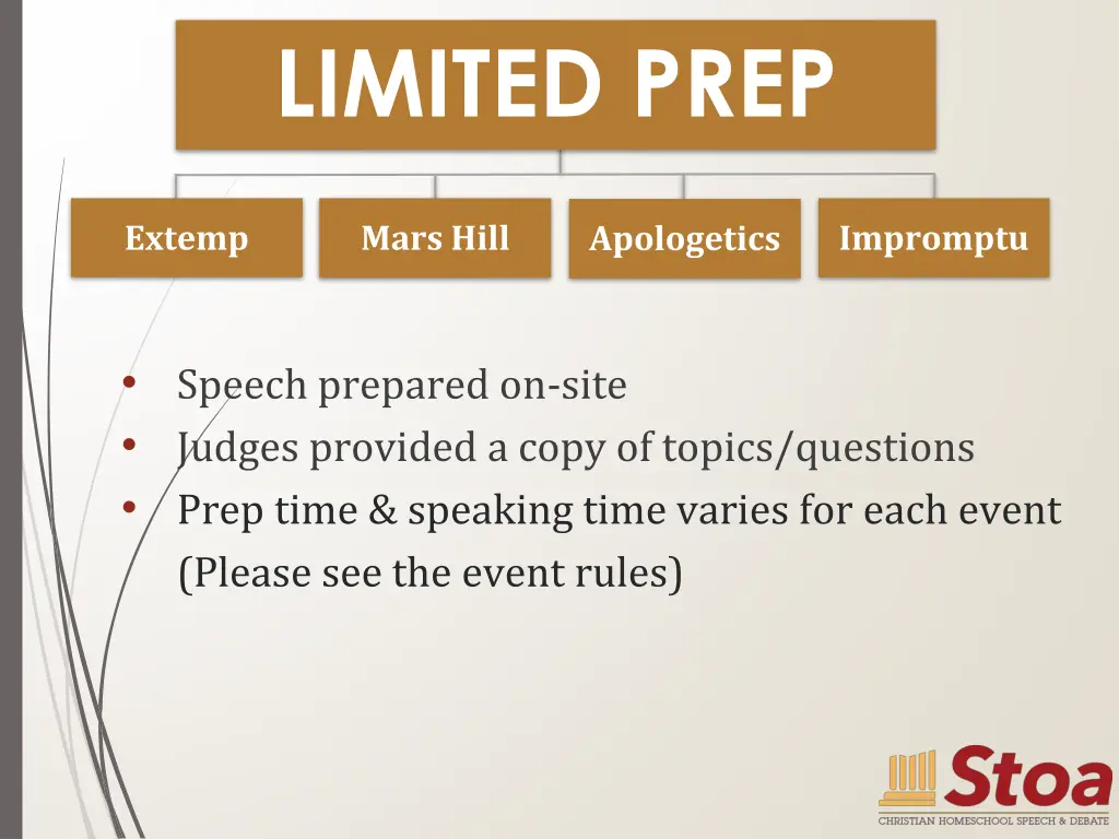 limited prep