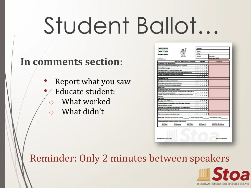 student ballot 1