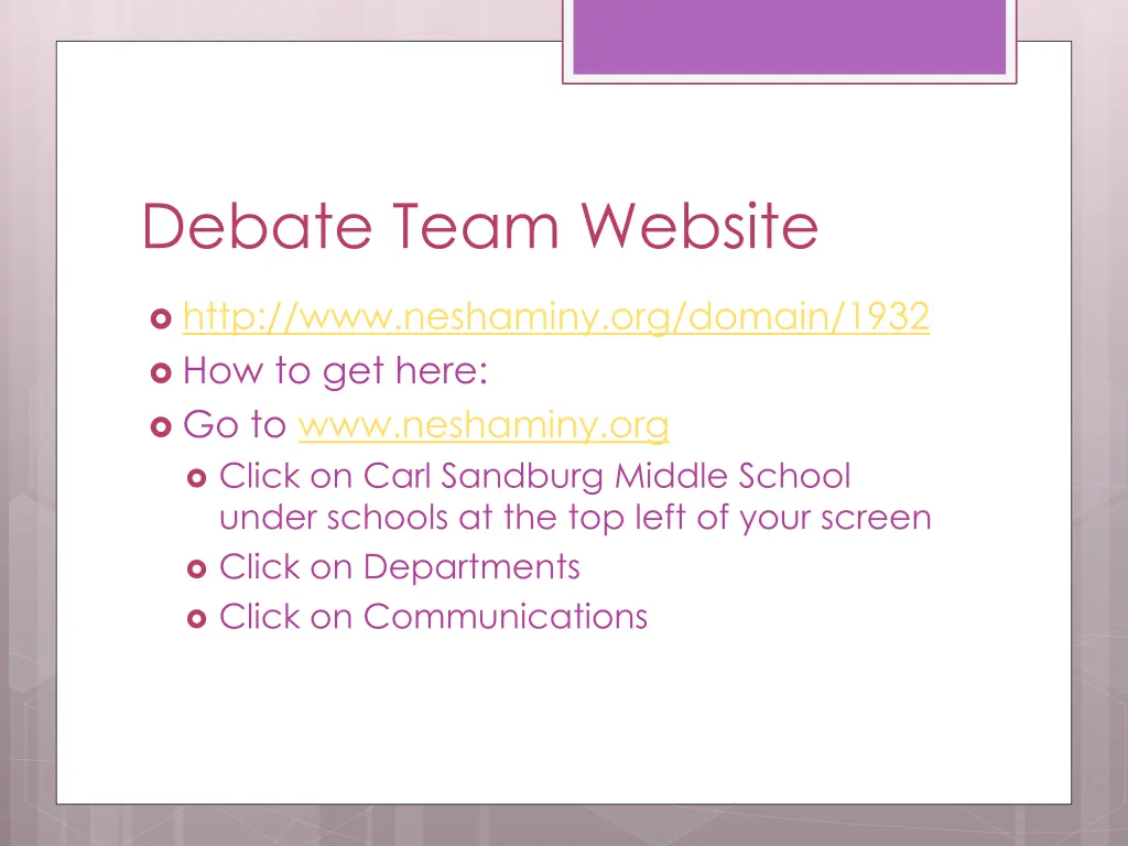 debate team website
