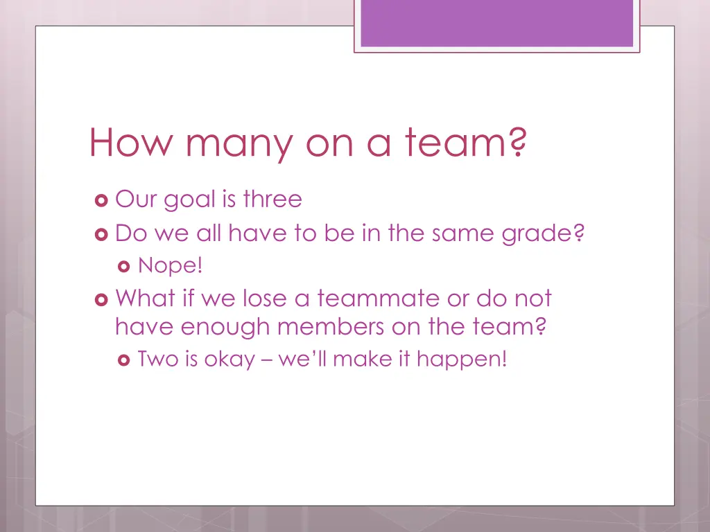 how many on a team