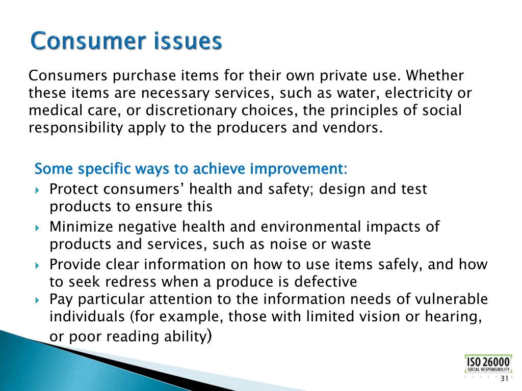 consumers purchase items for their own private