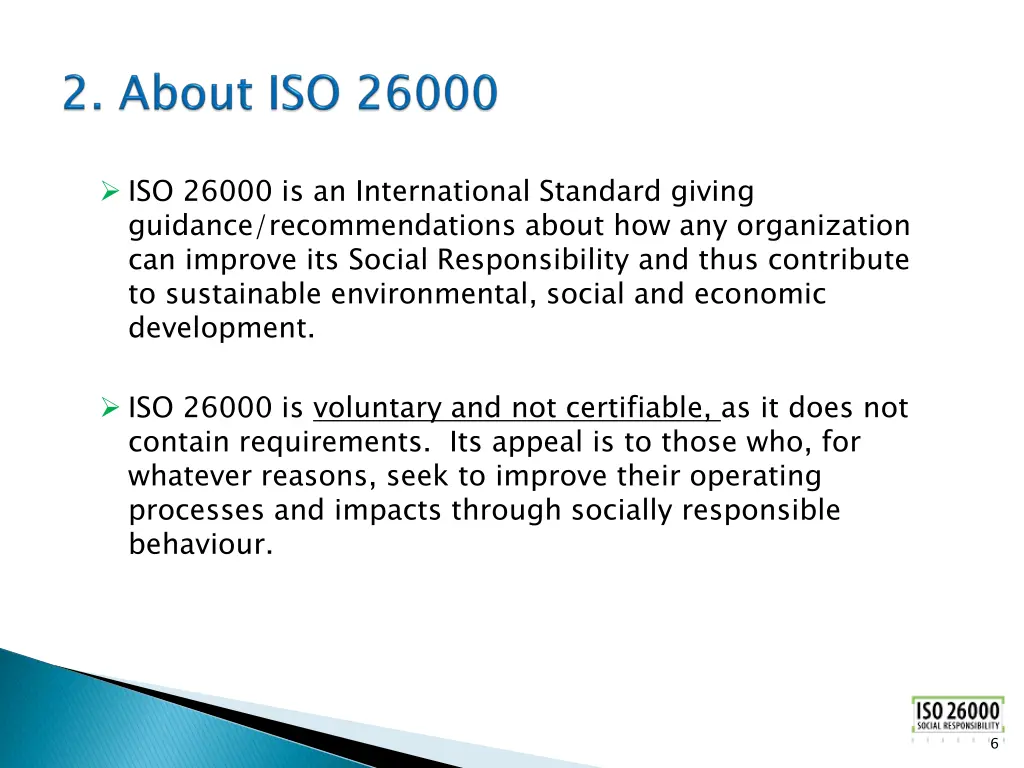 iso 26000 is an international standard giving