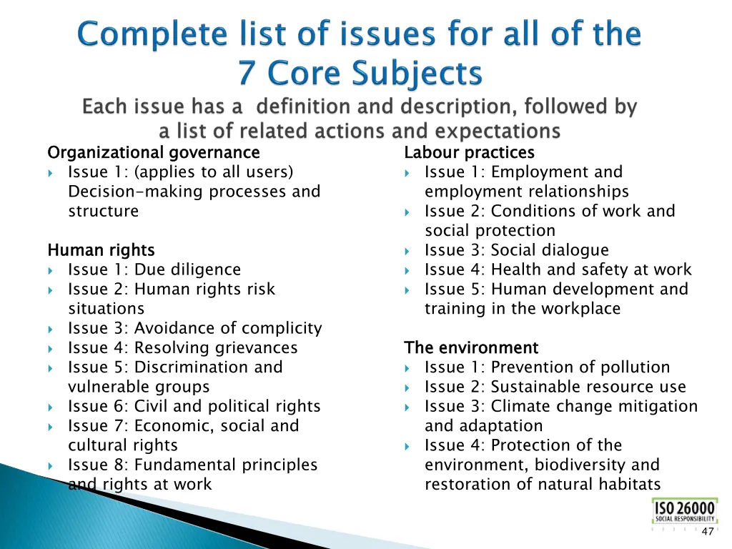 organizational governance issue 1 applies