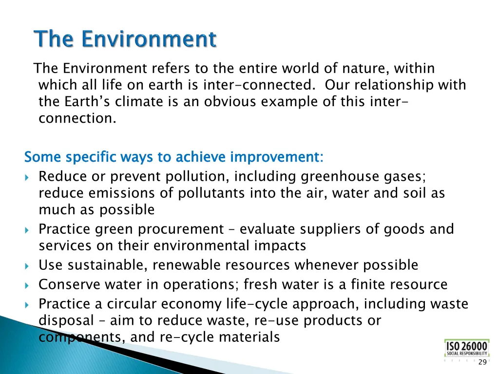 the environment refers to the entire world