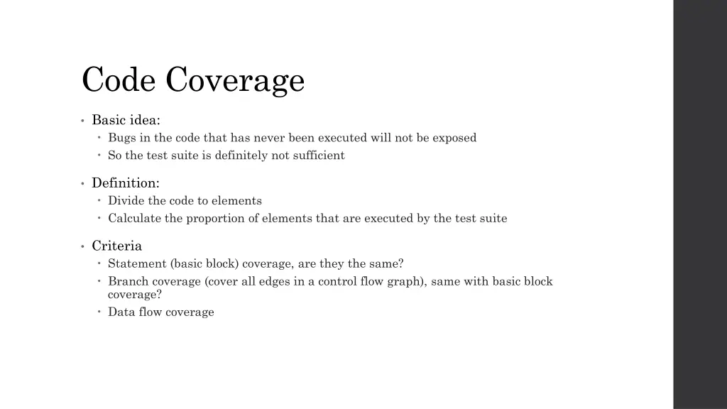 code coverage