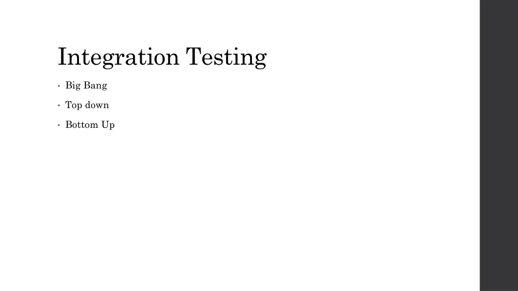 integration testing