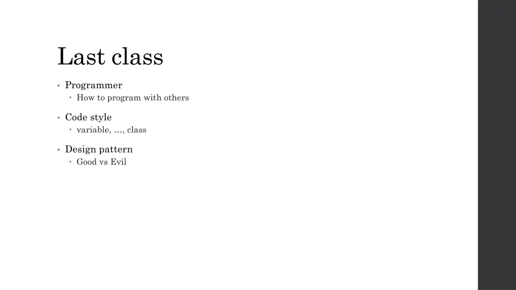 last class