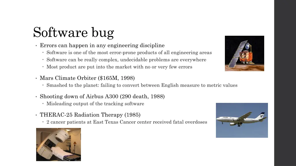 software bug errors can happen in any engineering