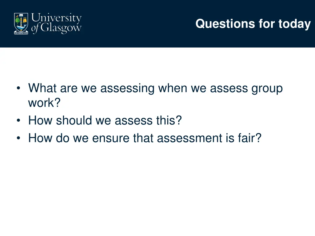 questions for today