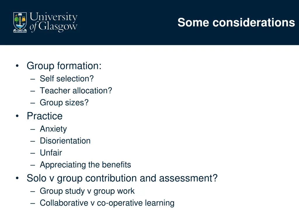some considerations