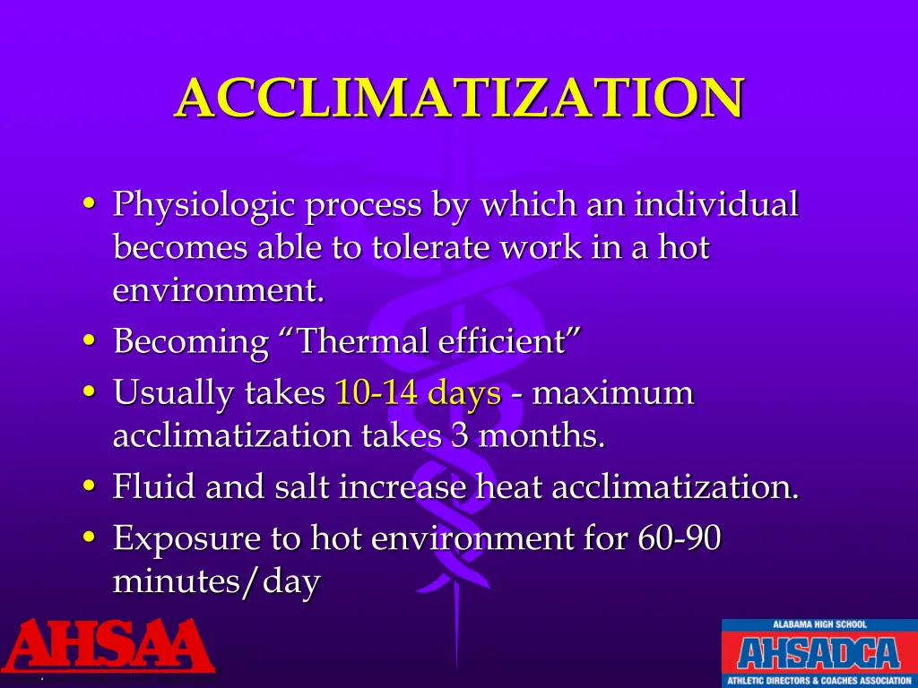 acclimatization