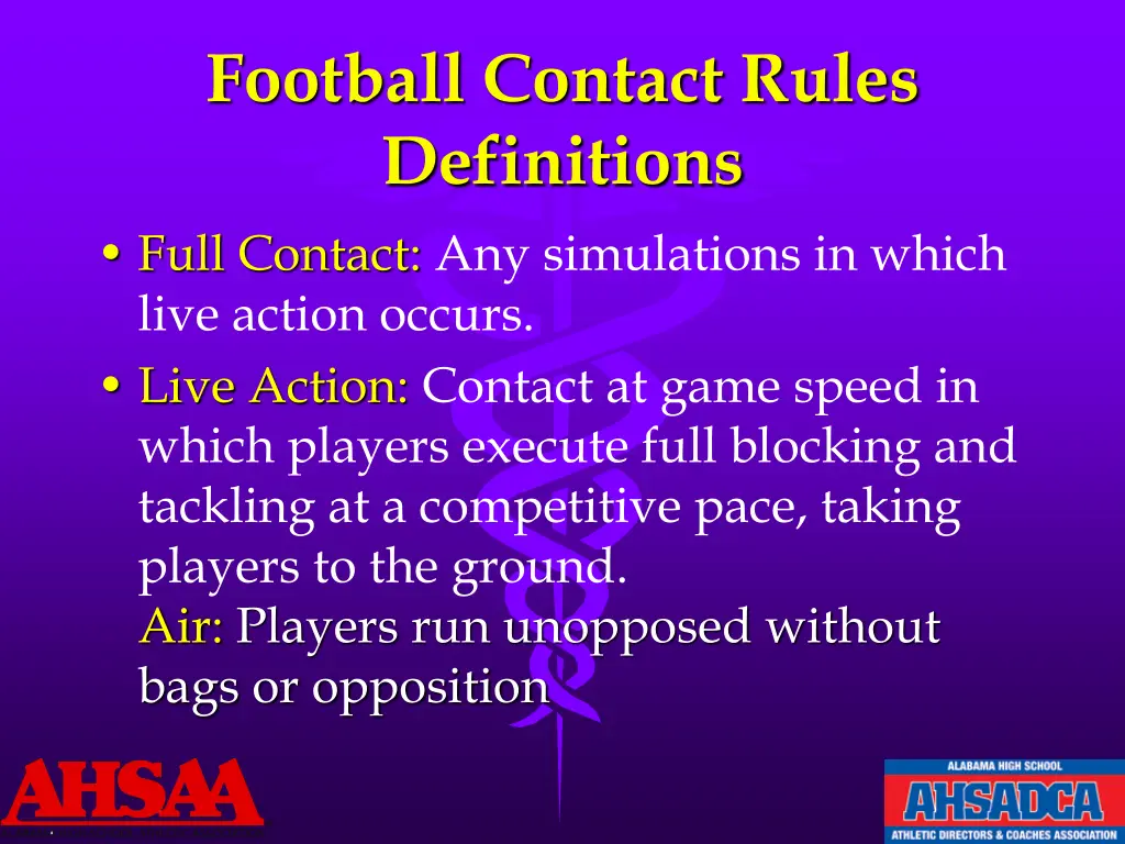 football contact rules definitions full contact