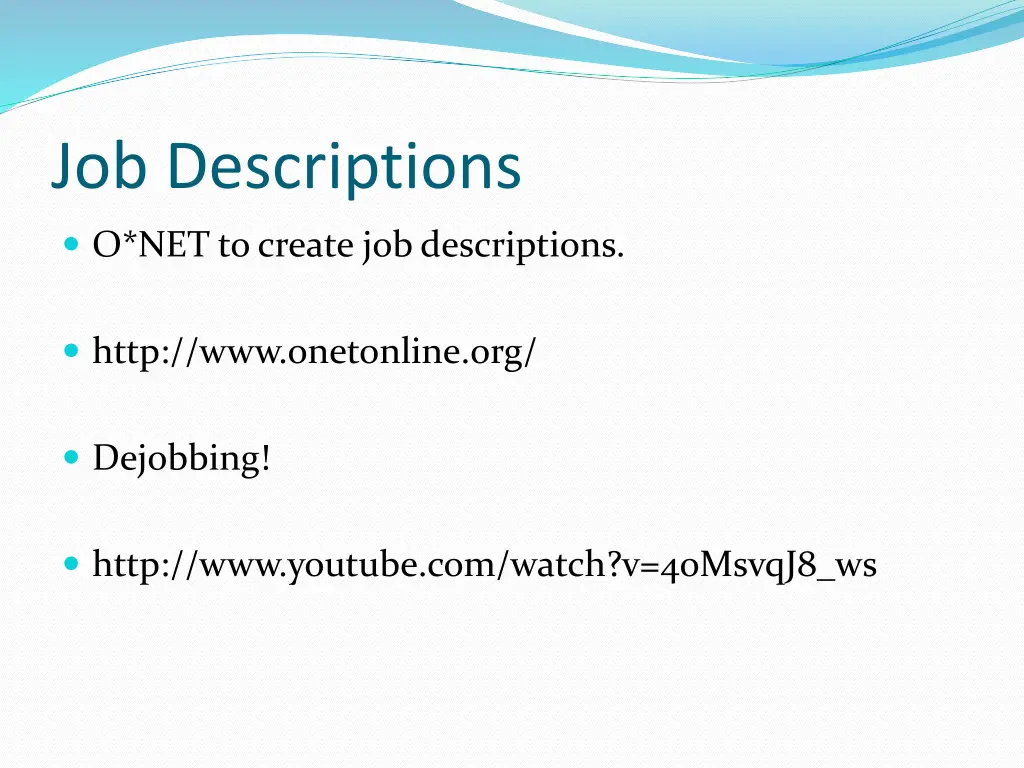 job descriptions 1
