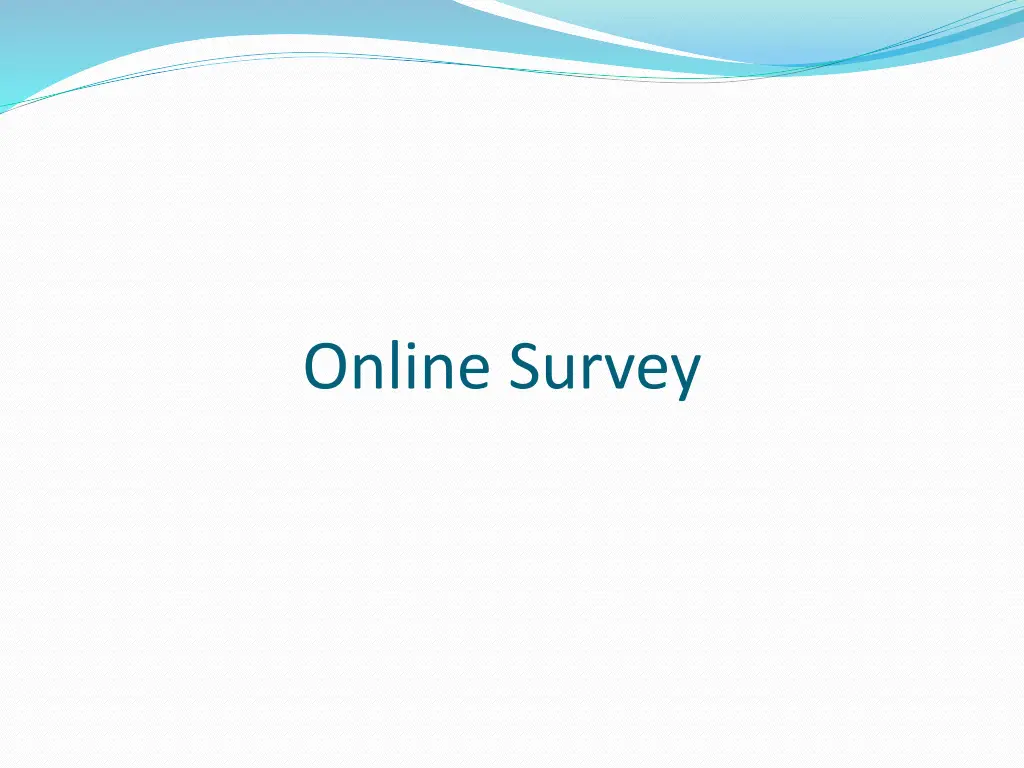online survey