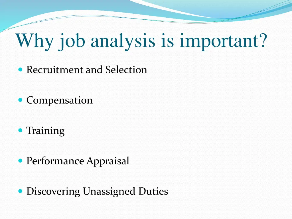 why job analysis is important
