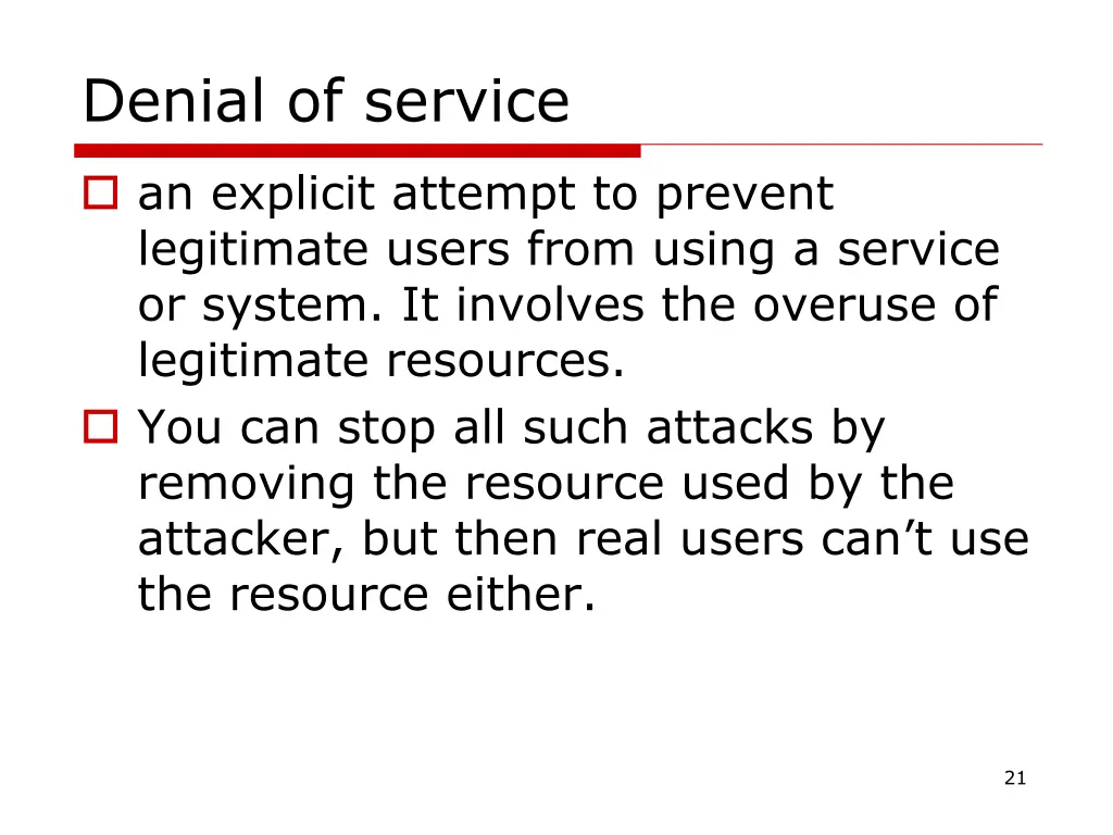 denial of service
