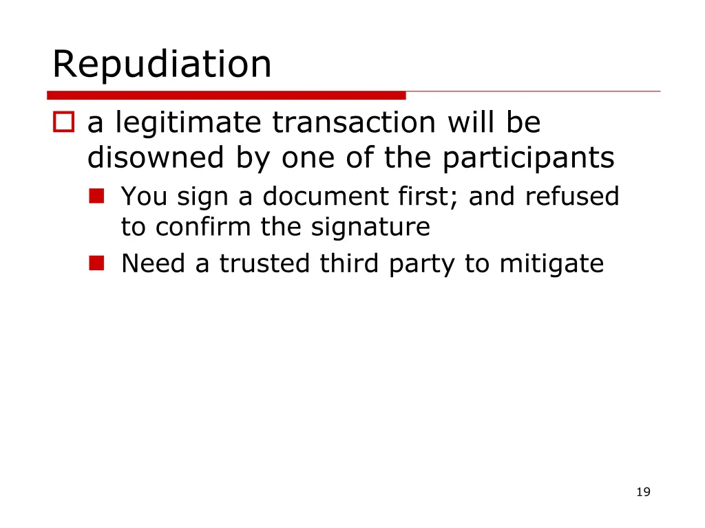 repudiation