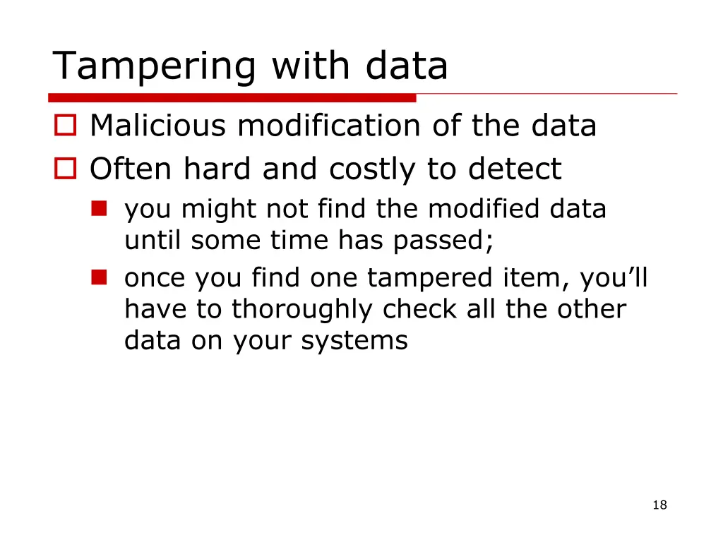 tampering with data