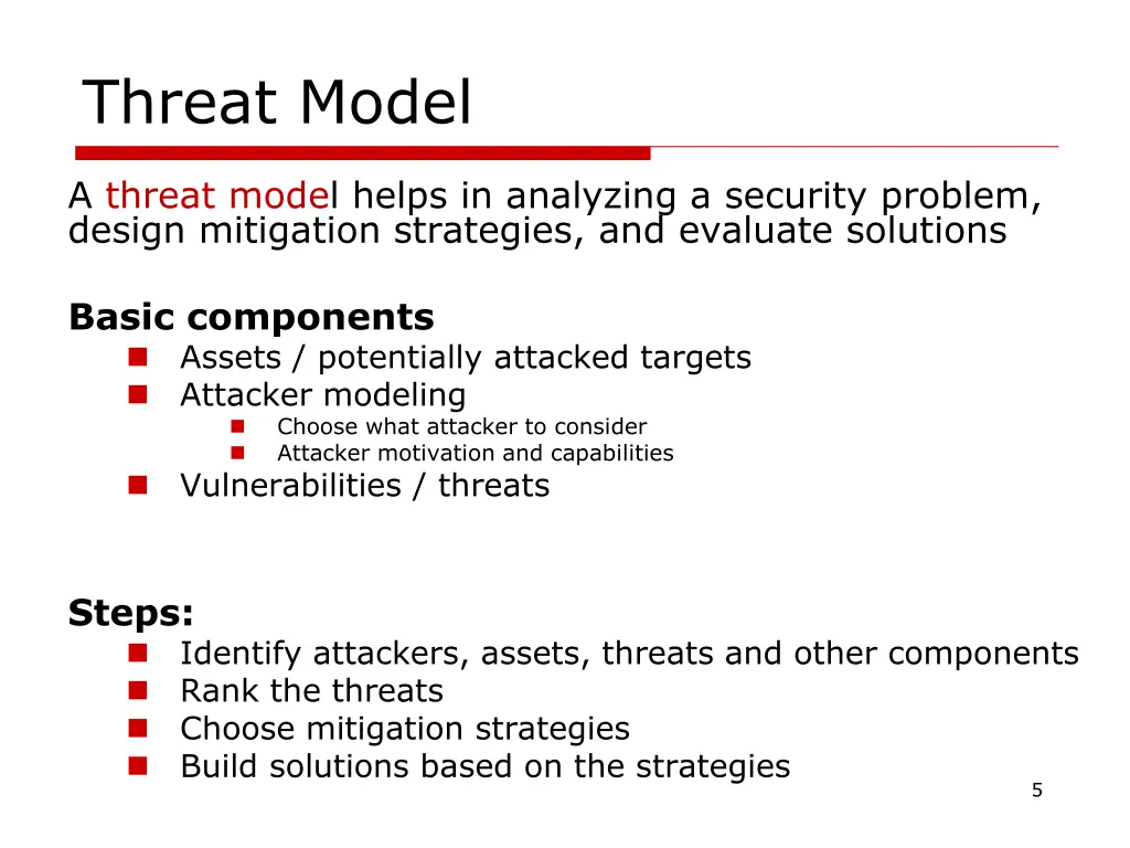 threat model