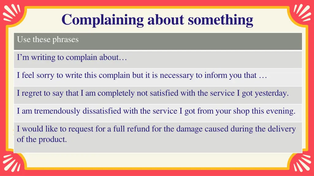 complaining about something