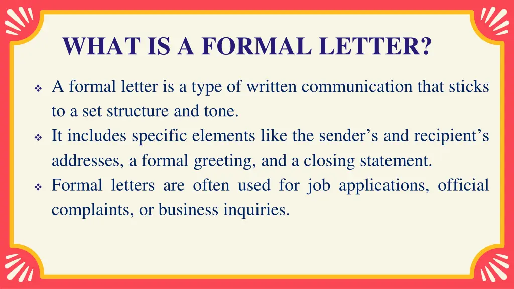 what is a formal letter