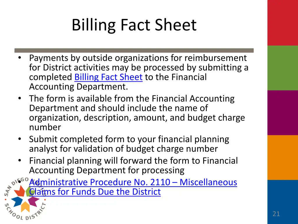 billing fact sheet