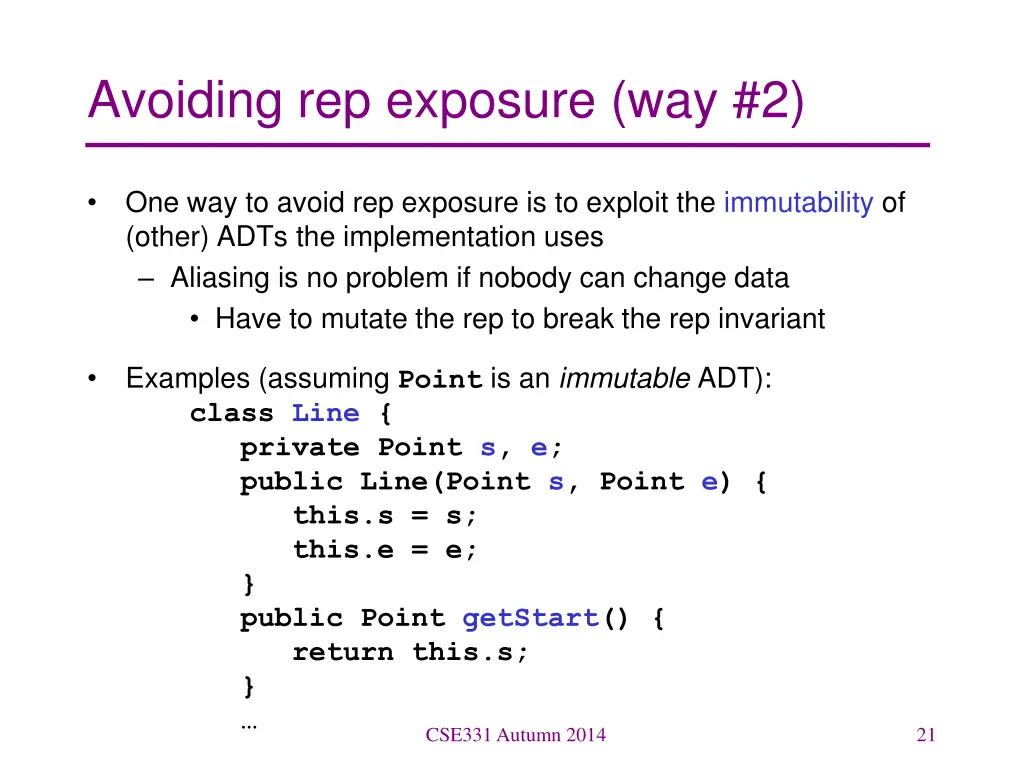 avoiding rep exposure way 2