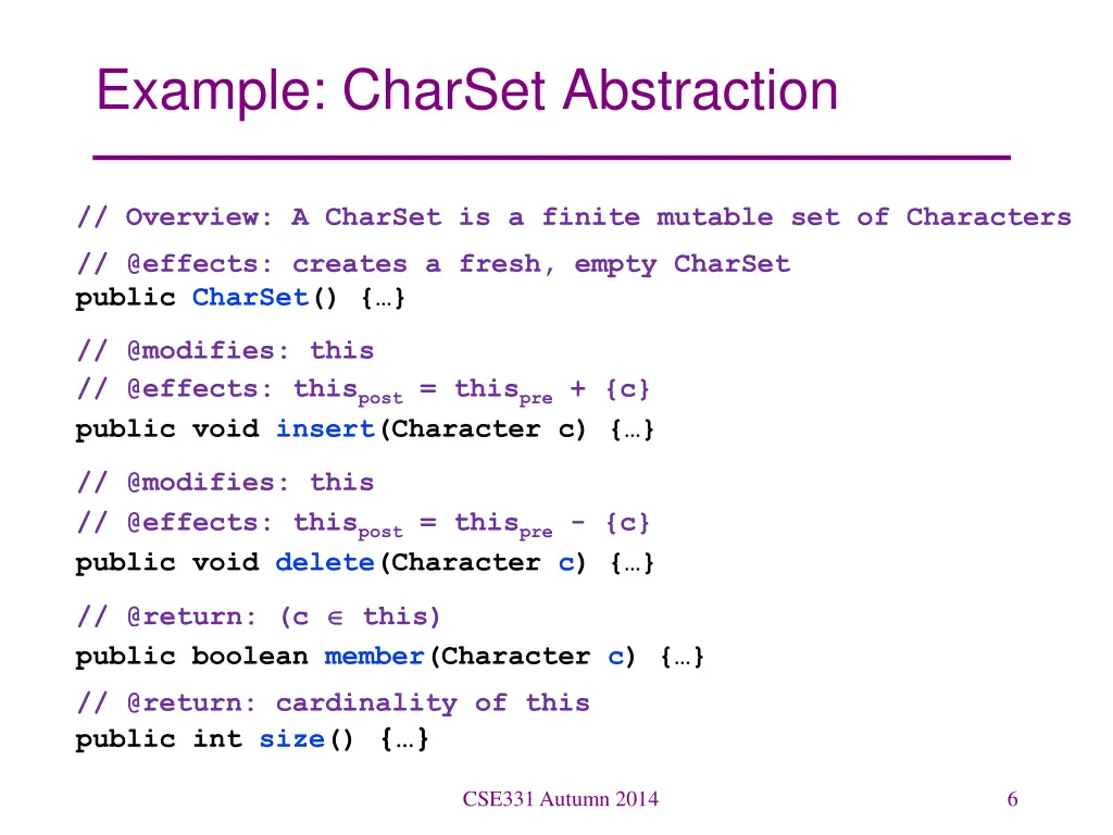 example charset abstraction