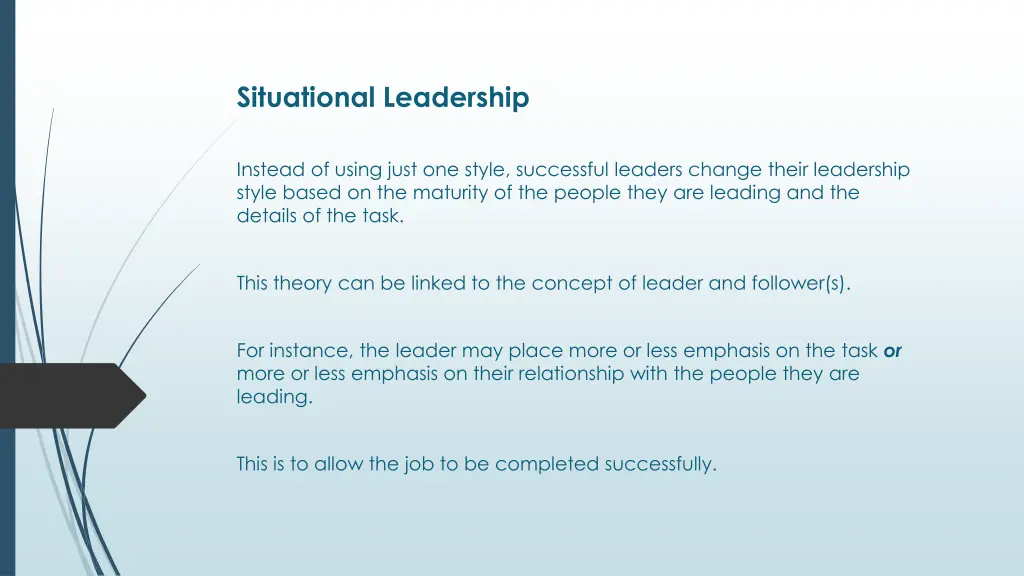 situational leadership
