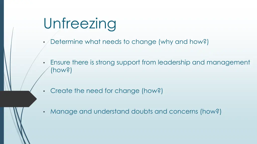 unfreezing