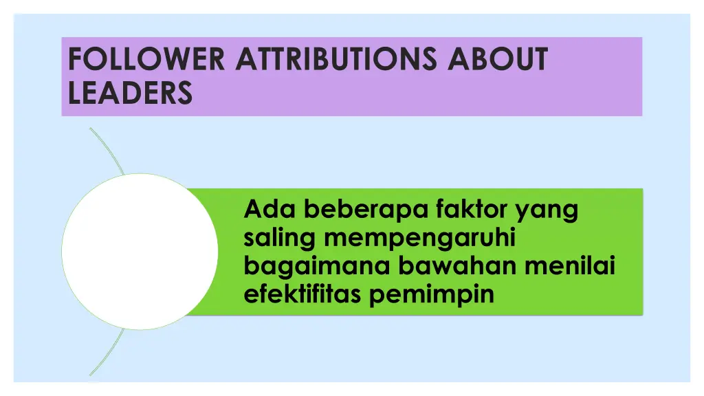 follower attributions about leaders